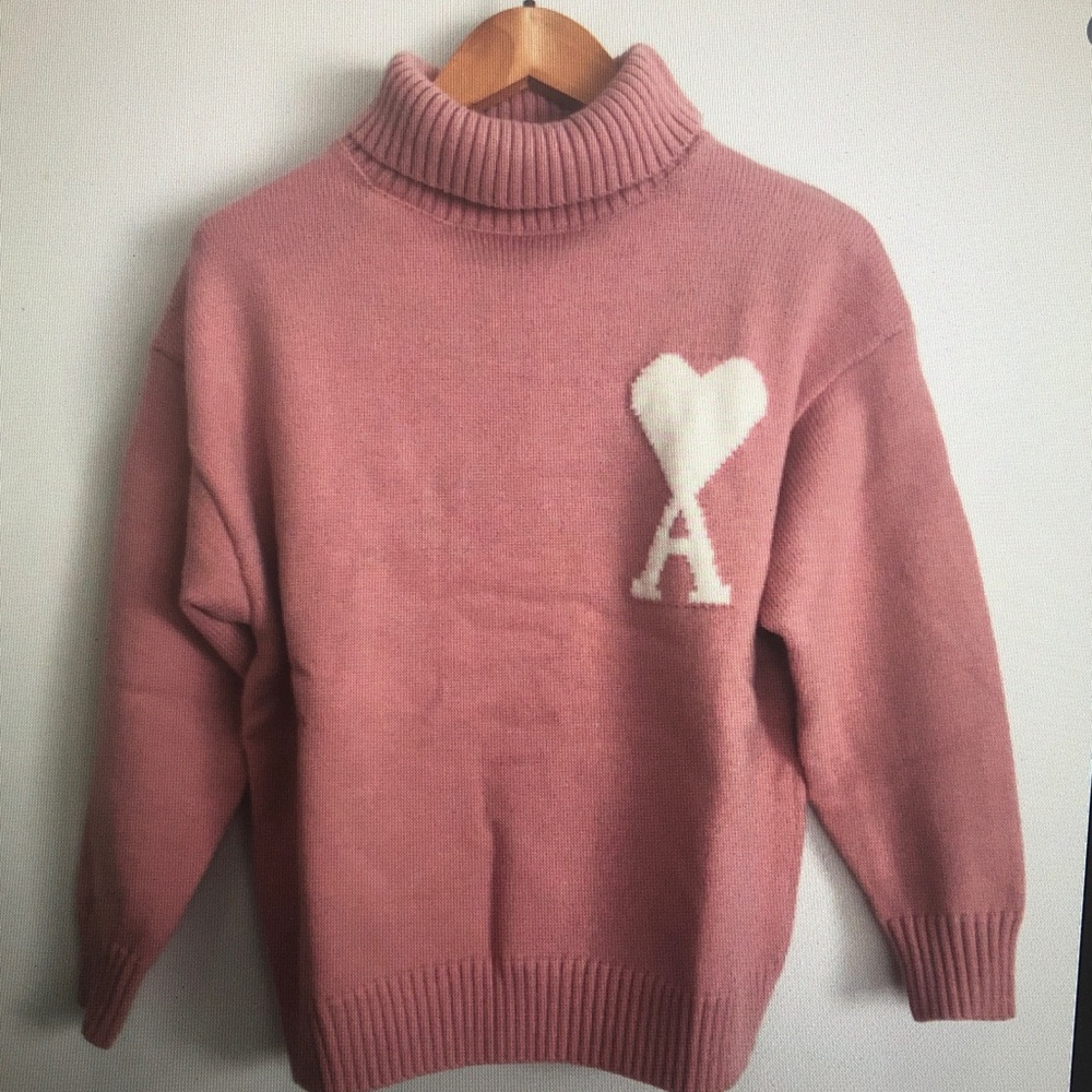 Ami Soft Pink Knit Sweater
